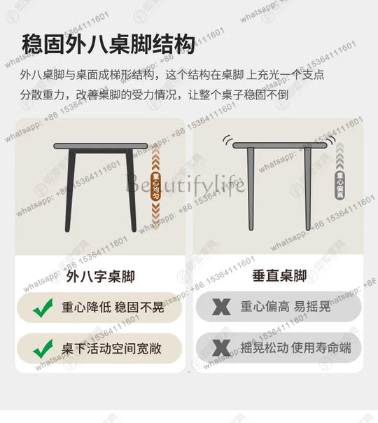 Modern simple small apartment rock slab telescopic folding rectangular new Chinese dining table