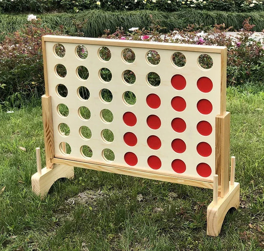 Newly Upgraded Table Top Classic Intelligence Giant Size Wooden Connect 4 Indoor And Outdoor Game Four In A Row