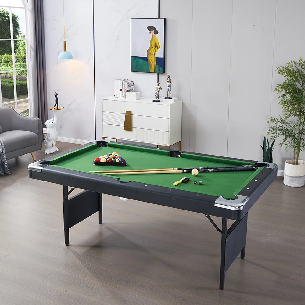 6FT 3-in-1 Portable Folding Pool Table with Standard Accessories