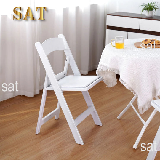 #Hot Products White Wimbledon Chair Comfortable Portable Folding Garden Chair Indoor Outdoor Bedroom Plastic