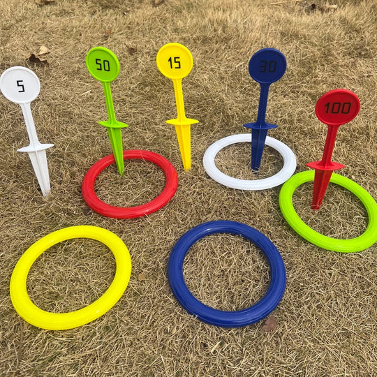 Kids Plastic Ring Toss Game Set for Outdoor Lawn And Beach Yard Games Perfect Carnival Party Favors And Gifts