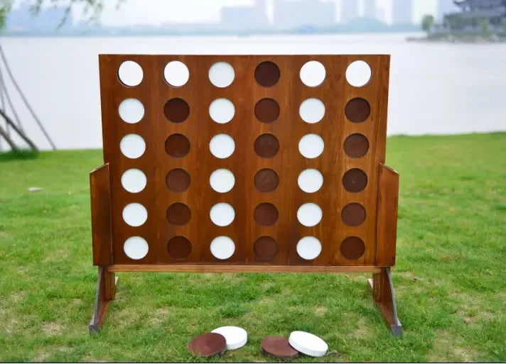 Newly Upgraded Table Top Classic Intelligence Giant Size Wooden Connect 4 Indoor And Outdoor Game Four In A Row