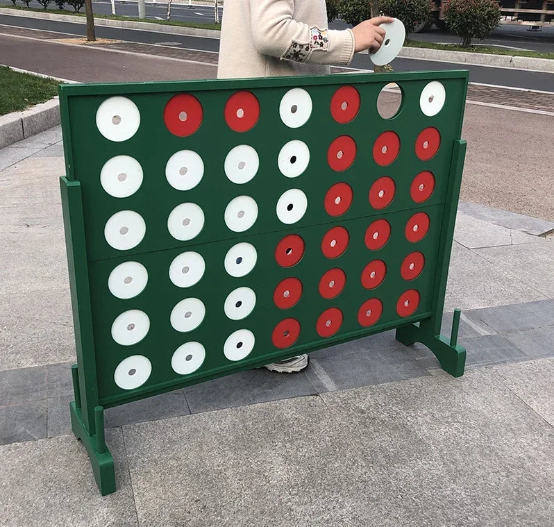 Newly Upgraded Table Top Classic Intelligence Giant Size Wooden Connect 4 Indoor And Outdoor Game Four In A Row