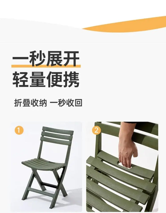Outdoor Balcony Folding Table Chair Set for Tea, Waterproof Patio Bistro Set for Courtyard, Space-Saving Outdoor Furniture Combo