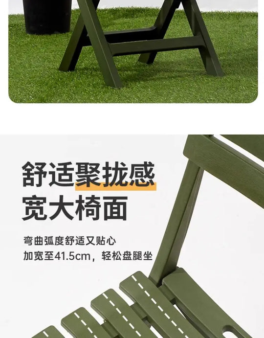 Outdoor Balcony Folding Table Chair Set for Tea, Waterproof Patio Bistro Set for Courtyard, Space-Saving Outdoor Furniture Combo