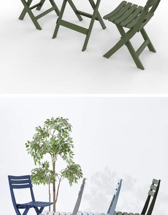 Outdoor Balcony Folding Table Chair Set for Tea, Waterproof Patio Bistro Set for Courtyard, Space-Saving Outdoor Furniture Combo