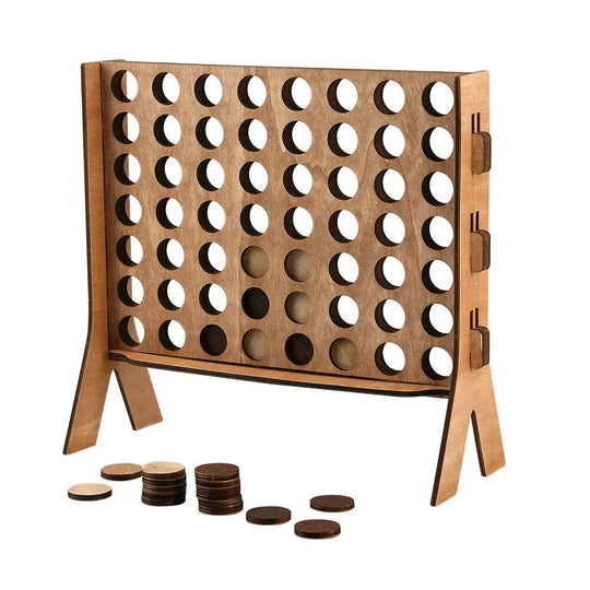 Newly Upgraded Table Top Classic Intelligence Giant Size Wooden Connect 4 Indoor And Outdoor Game Four In A Row