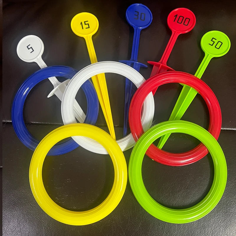 Kids Plastic Ring Toss Game Set for Outdoor Lawn And Beach Yard Games Perfect Carnival Party Favors And Gifts