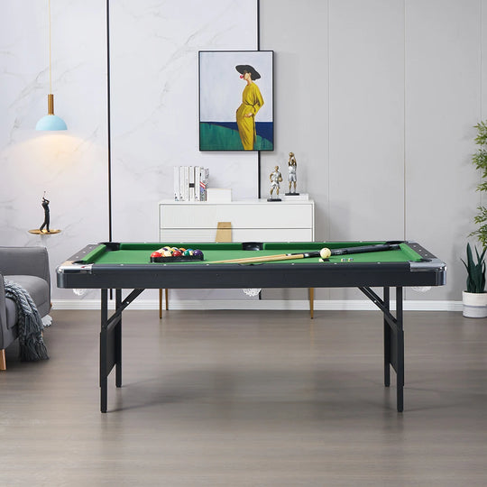 6FT 3-in-1 Portable Folding Pool Table with Standard Accessories