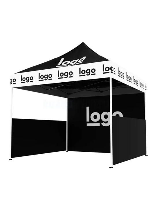 Custom Tent 10x10 Popup Canopy Advertising Tent with Peak Banner for Outdoor Events and Trade Shows, 300D Oxford High Quality