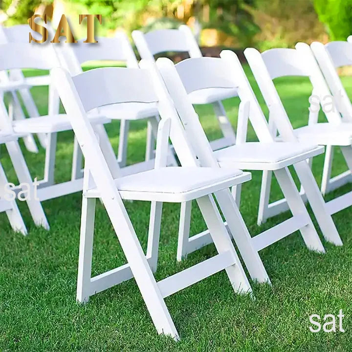 #Hot Products White Wimbledon Chair Comfortable Portable Folding Garden Chair Indoor Outdoor Bedroom Plastic
