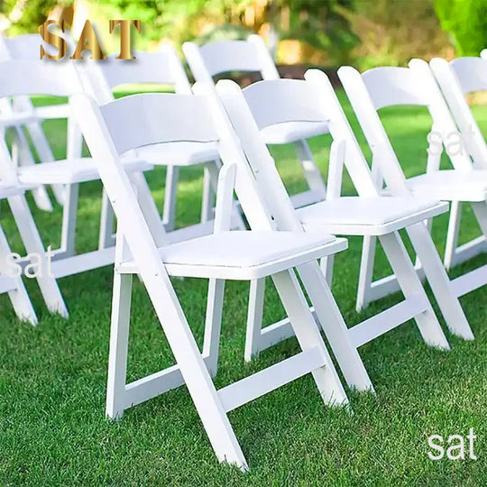 #Hot Products White Wimbledon Chair Comfortable Portable Folding Garden Chair Indoor Outdoor Bedroom Plastic