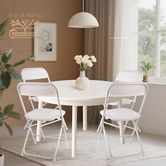 10 pack White Folding Chairs, Portable Stackable Commercial Foldable Chair, Indoor Outdoor Plastic Folding Chair, Customized