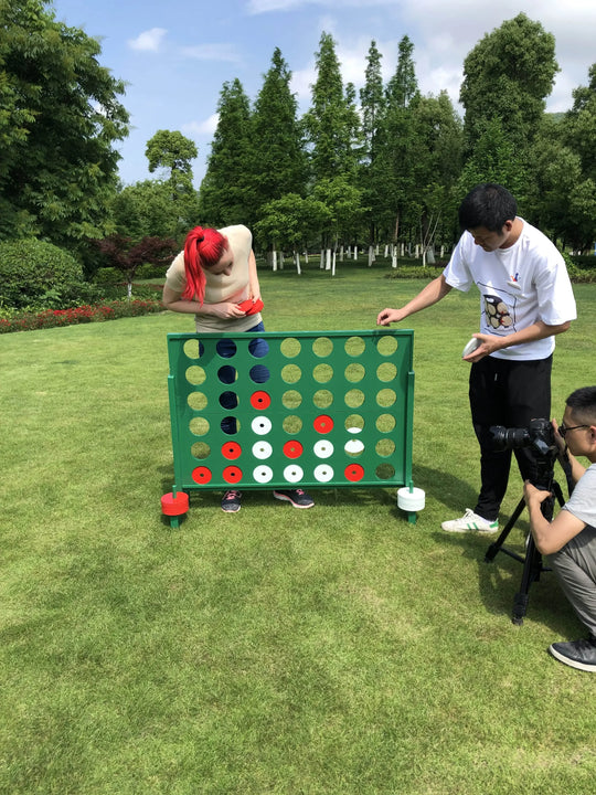 Newly Upgraded Table Top Classic Intelligence Giant Size Wooden Connect 4 Indoor And Outdoor Game Four In A Row