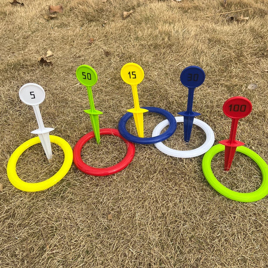 Kids Plastic Ring Toss Game Set for Outdoor Lawn And Beach Yard Games Perfect Carnival Party Favors And Gifts