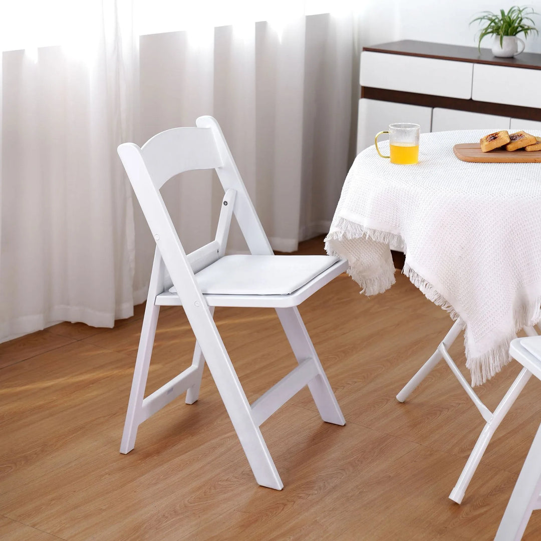 #Hot Products White Wimbledon Chair Comfortable Portable Folding Garden Chair Indoor Outdoor Bedroom Plastic