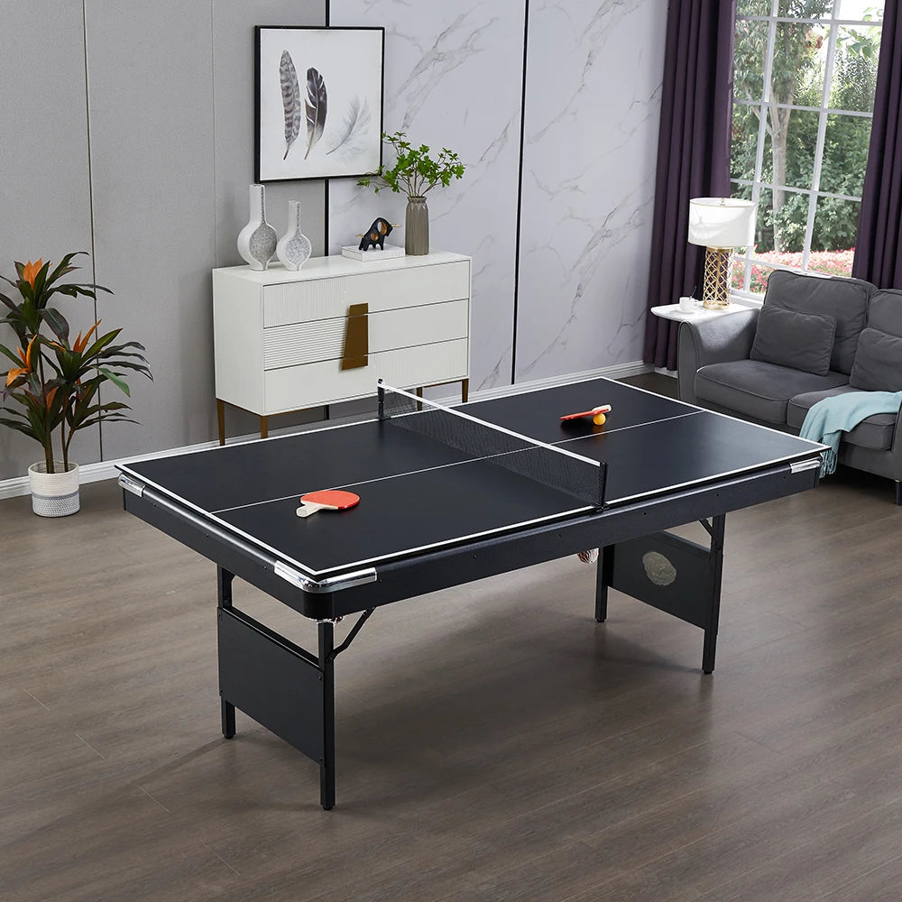 6FT 3-in-1 Portable Folding Pool Table with Standard Accessories