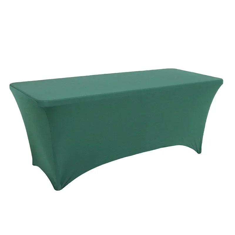 6FT 8FTSpandex Tablecloth High Stretch Wedding Hotel Birthday Table Cover for 4ft 5ft 6ft 8ft Folding Table Cocktail Tablecloth