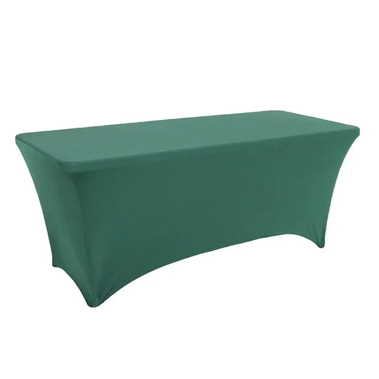 6FT 8FTSpandex Tablecloth High Stretch Wedding Hotel Birthday Table Cover for 4ft 5ft 6ft 8ft Folding Table Cocktail Tablecloth