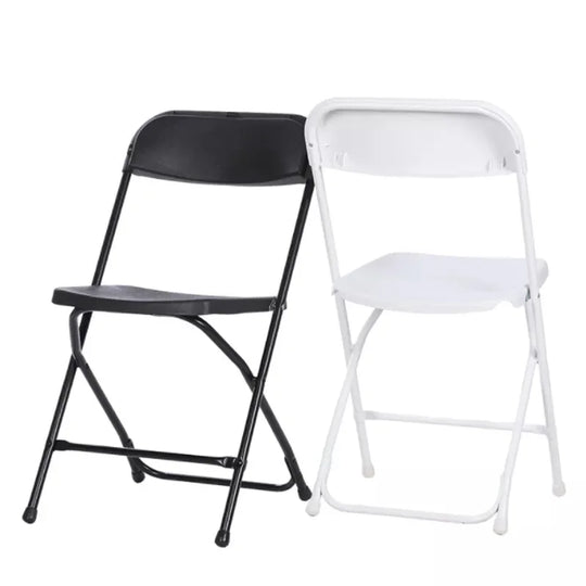 Commercial Furniture White Black 6ft/8ft Outdoor Plastic Folding Tables For Events Folding Plastic Chair