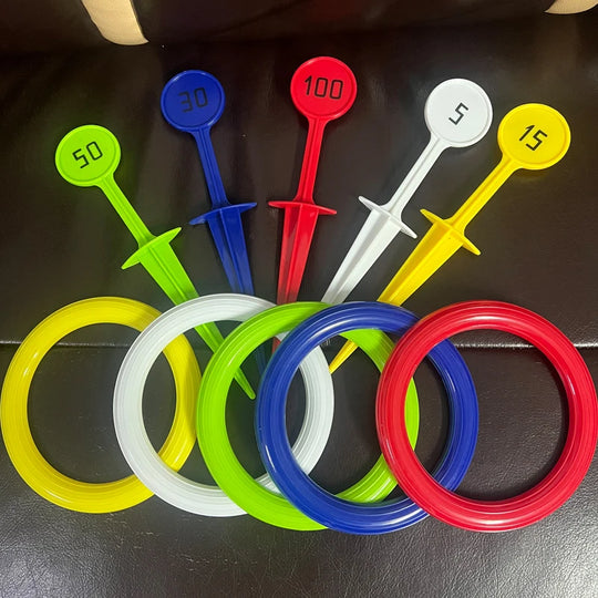 Kids Plastic Ring Toss Game Set for Outdoor Lawn And Beach Yard Games Perfect Carnival Party Favors And Gifts