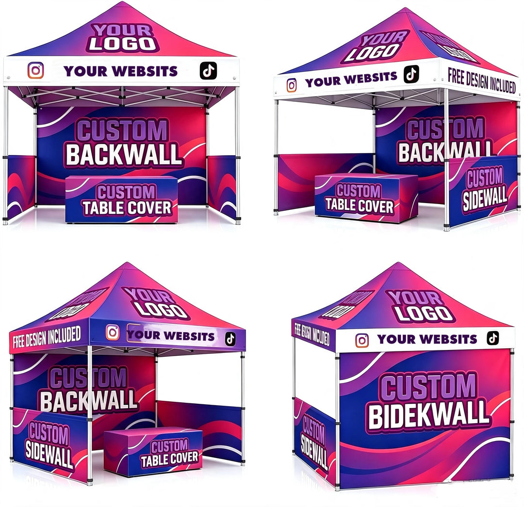 Custom Canopy Tent with Logo — 10x10 Pop Up Tent, Personalized & Heavy Duty for Events, Vendors & Trade Shows