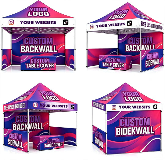 Custom Canopy Tent with Logo — 10x10 Pop Up Tent, Personalized & Heavy Duty for Events, Vendors & Trade Shows