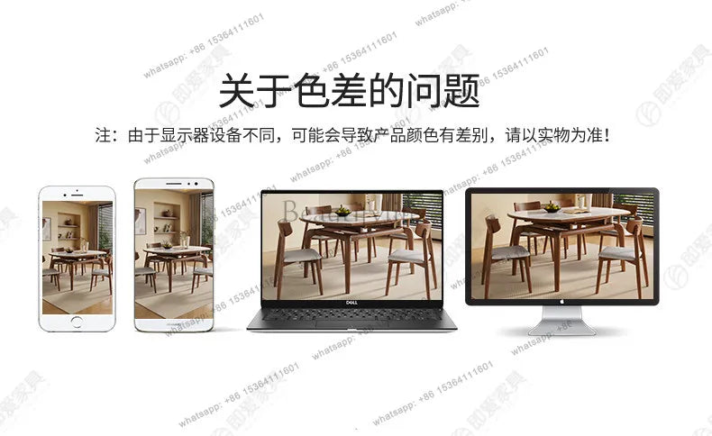 Modern simple small apartment rock slab telescopic folding rectangular new Chinese dining table