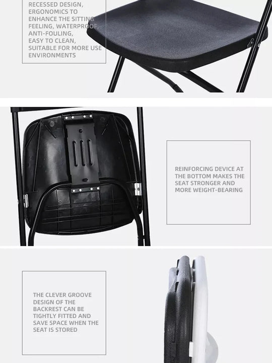 Commercial Furniture White Black 6ft/8ft Outdoor Plastic Folding Tables For Events Folding Plastic Chair