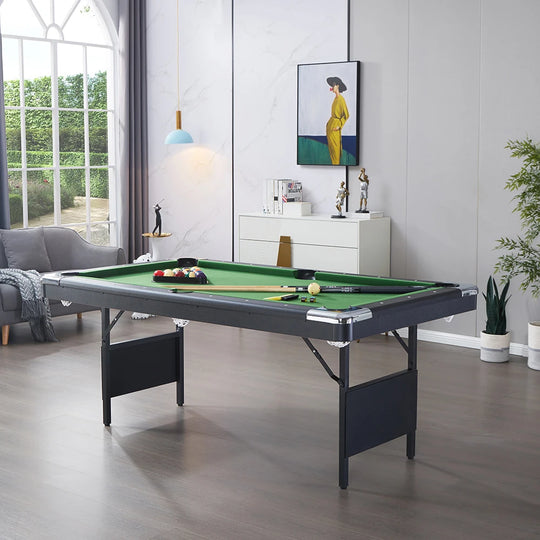 6FT 3-in-1 Portable Folding Pool Table with Standard Accessories
