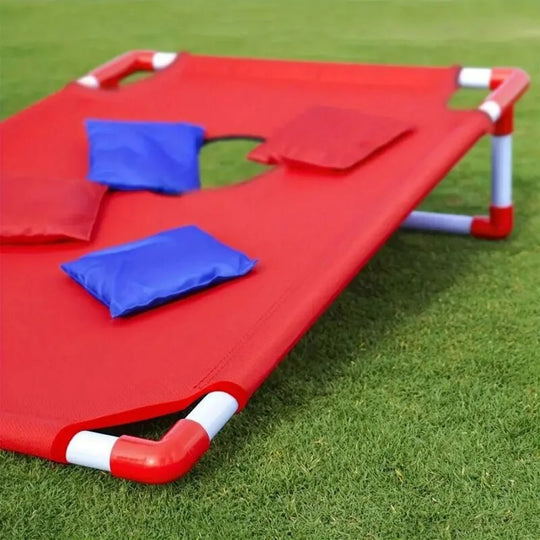 Portable Cornhole Game Set with 1 Durable Board & 6 Soft Bean Bags – Ideal for Yard Toss Games – Lightweight & Easy Assembly/Sto
