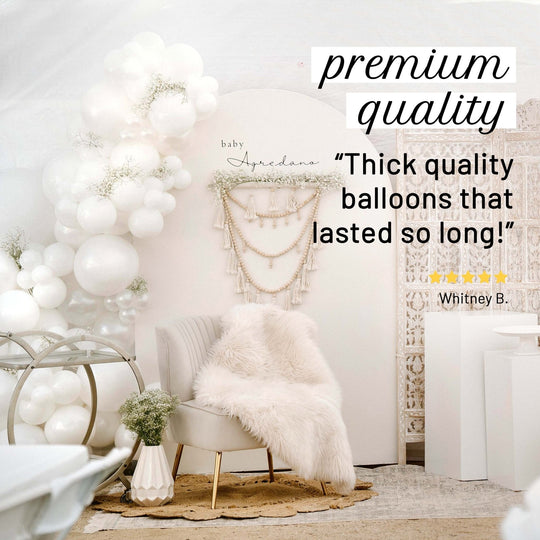 White Wedding Balloon Garland Kit