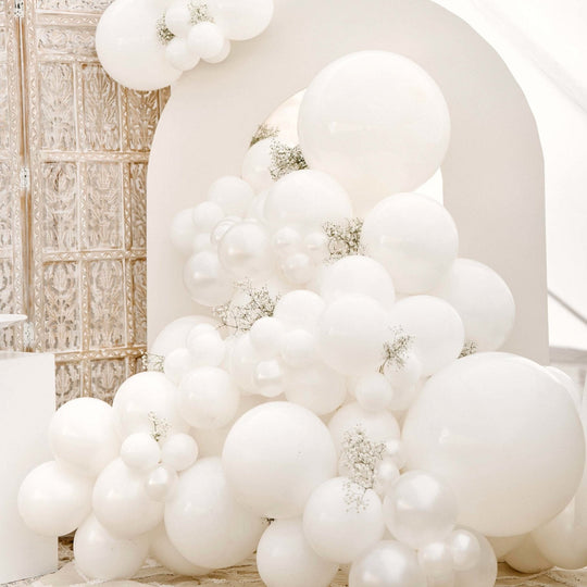 White Wedding Balloon Garland Kit