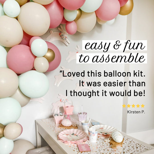 Boho Dusty Rose and Green Balloon Garland Kit