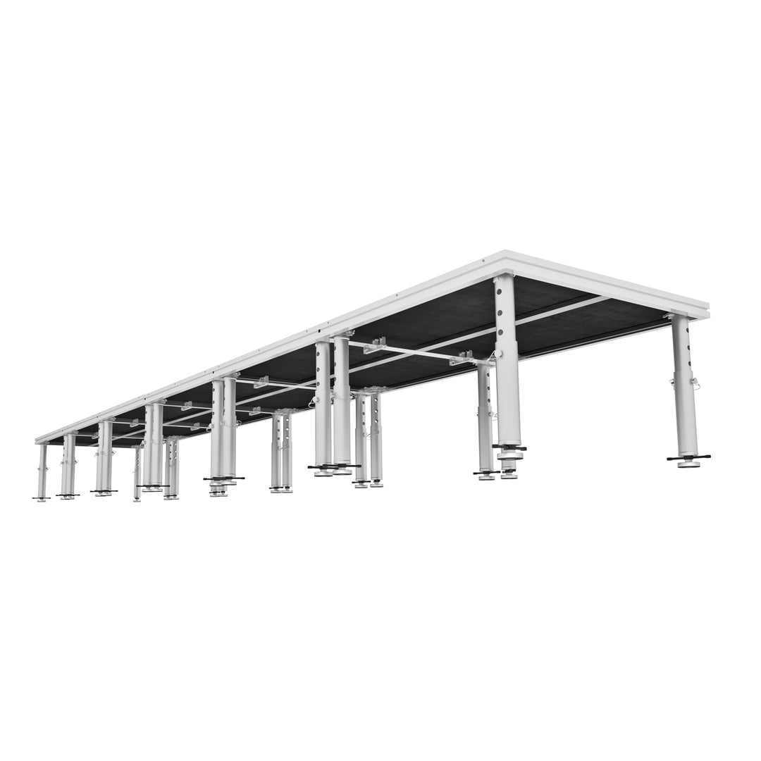ProX XSU-24X4PKG - StageOne 24 ft x 4 ft / 4x4 Package – 6 Decks w/ 16–22 inch Adjustable Legs