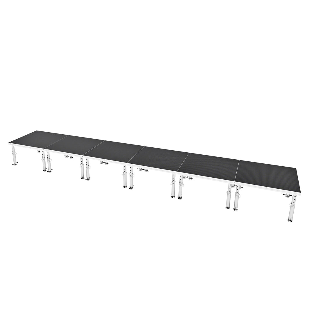 ProX XSU-24X4PKG - StageOne 24 ft x 4 ft / 4x4 Package – 6 Decks w/ 16–22 inch Adjustable Legs