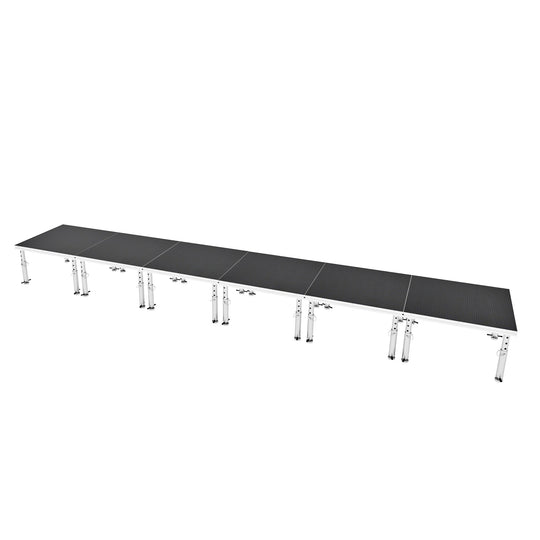 ProX XSU-24X4PKG - StageOne 24 ft x 4 ft / 4x4 Package – 6 Decks w/ 16–22 inch Adjustable Legs